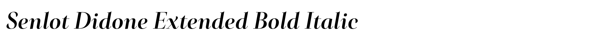 Senlot Didone Extended Bold Italic image